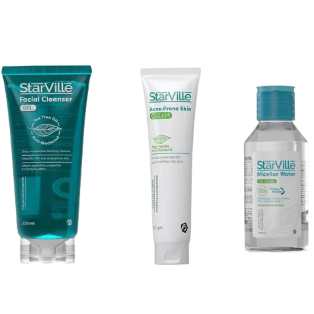 REF_P_0_Starville Facial Cleansear Gel+ Acne Cream +Micelar