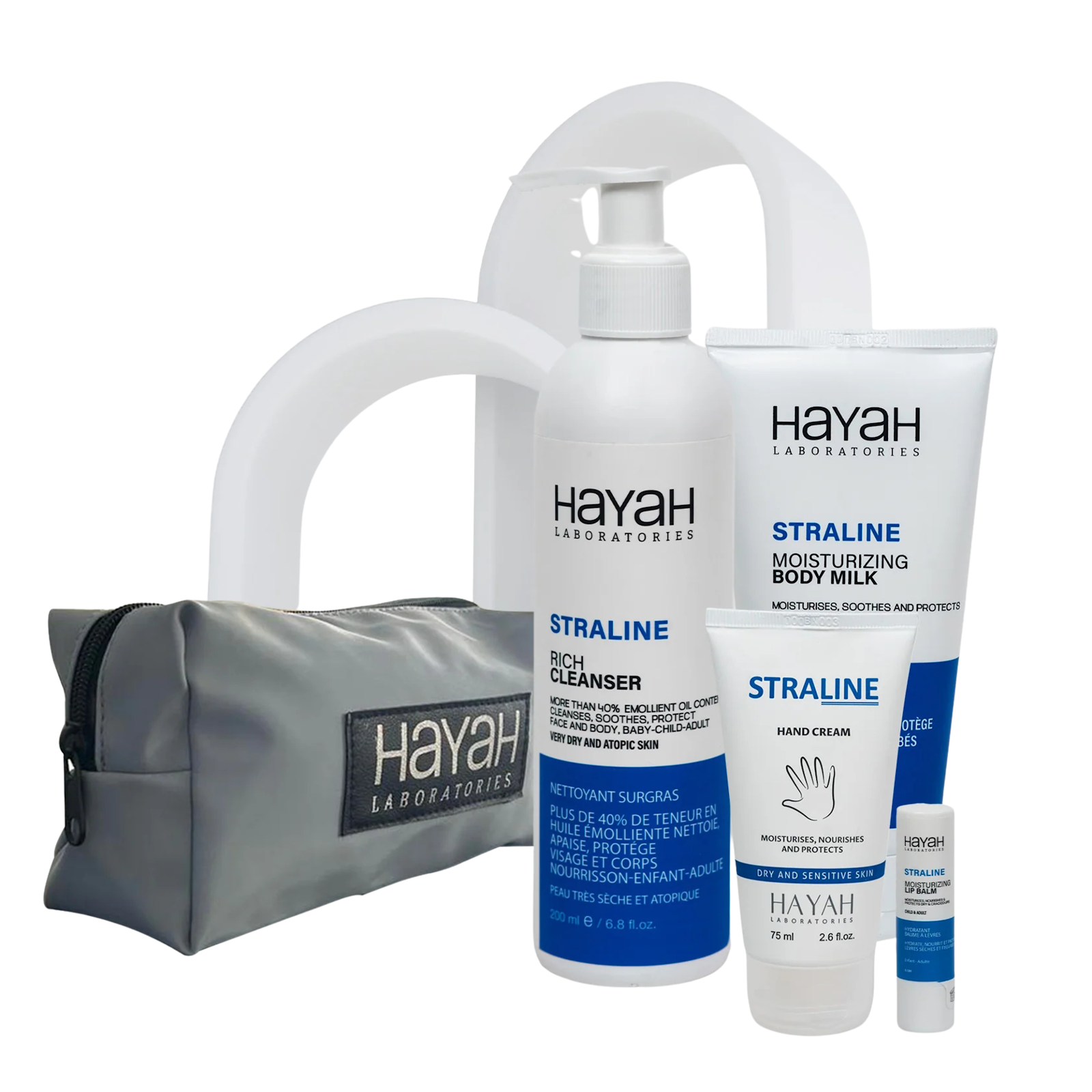 REF_P_0_Hayah Straline Bag (Body Cream+Rich Cleanser+Hand Cream+Lip Balm)