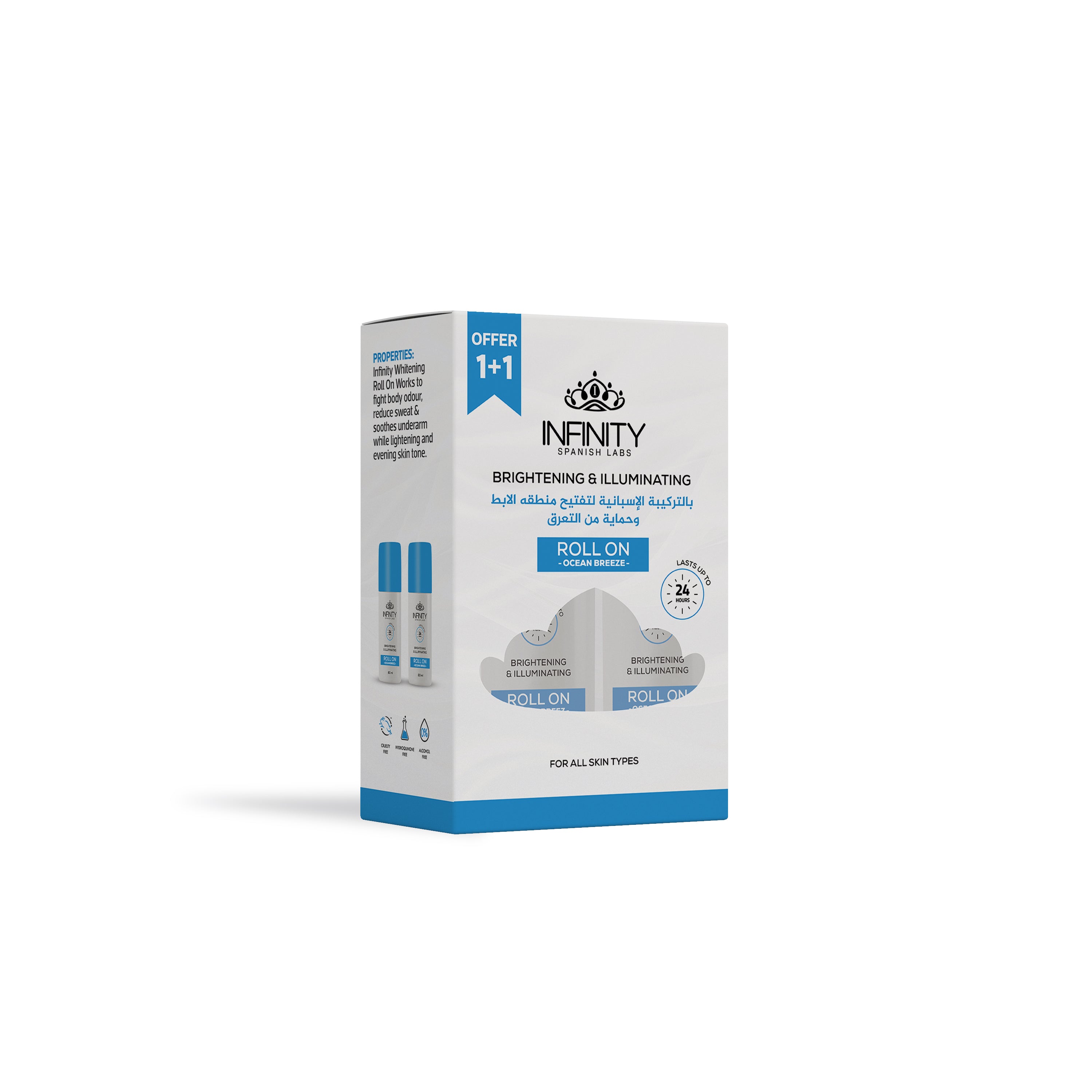 Infinity Whitening Roll On Ocean Breeze 80Ml 1+1