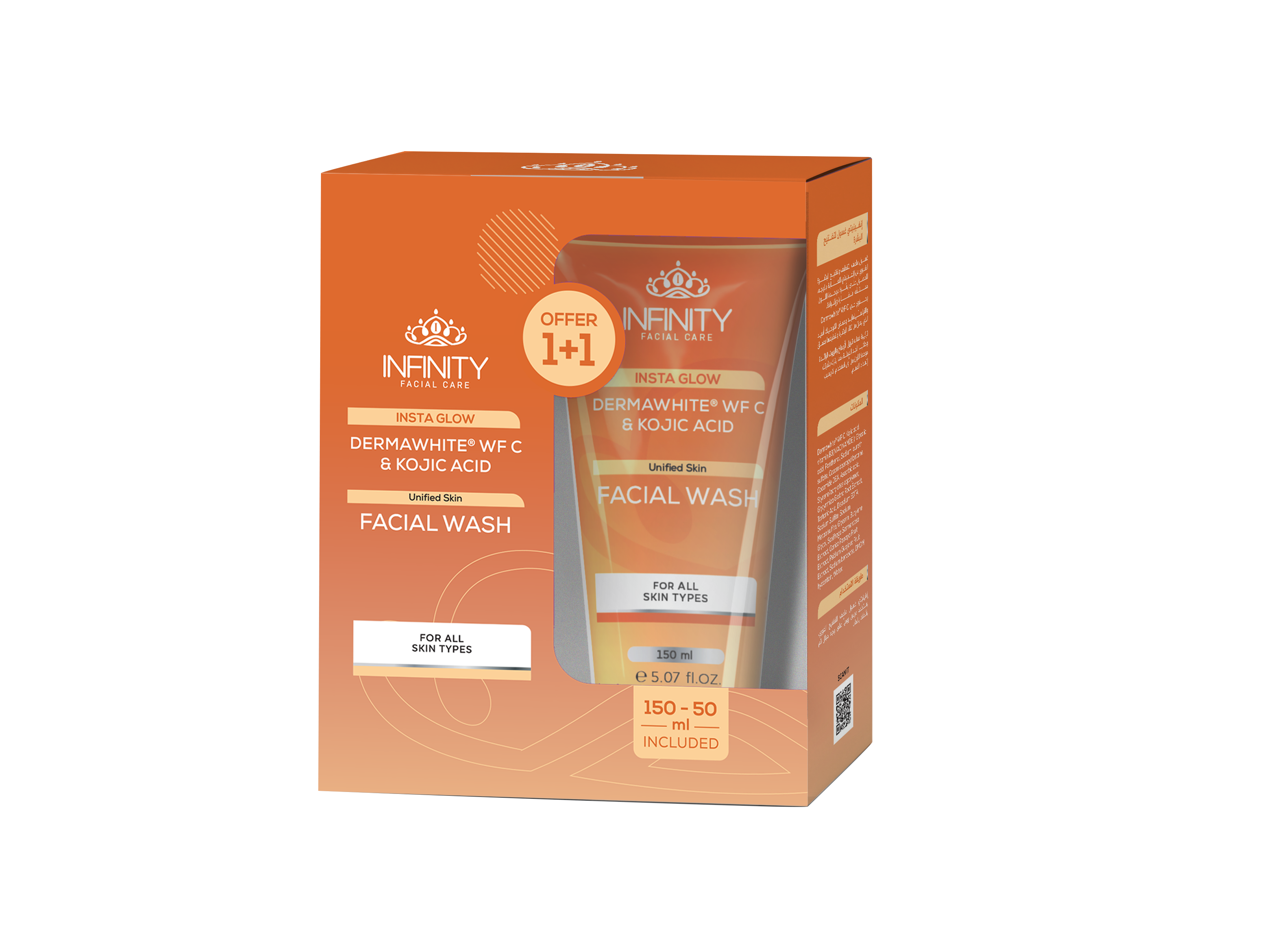 Infinity Facial Care Insta Glow Facial Wash 150Ml+50Ml