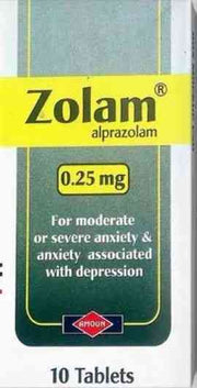 Zolam 0.25 Mg 30 Tablet