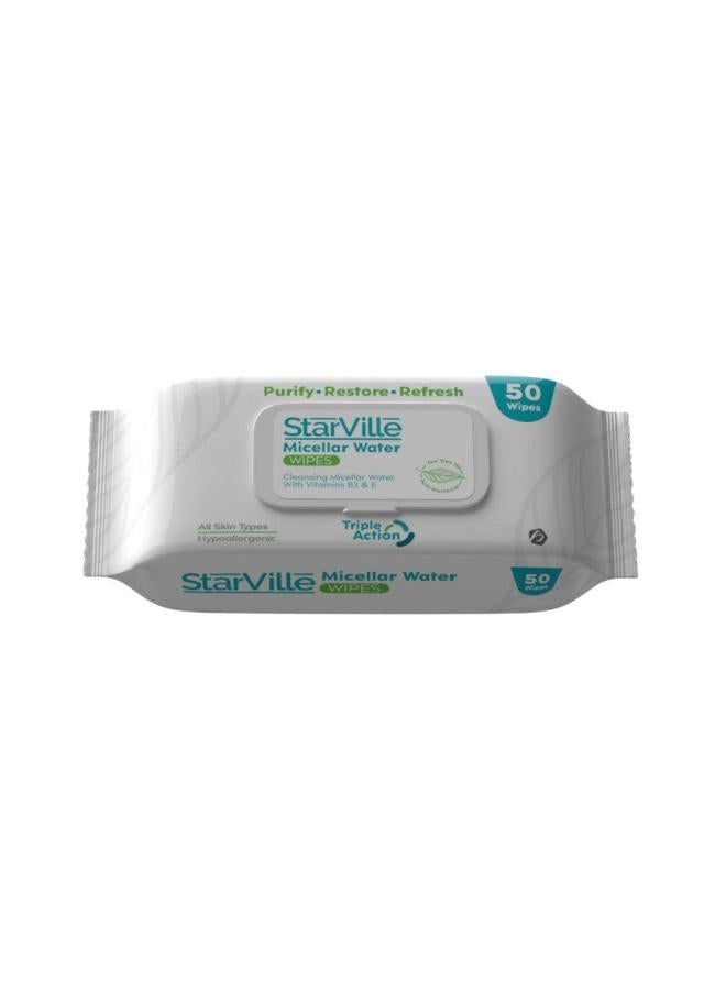 Starville Micellar Water Wipes 50 Pieces