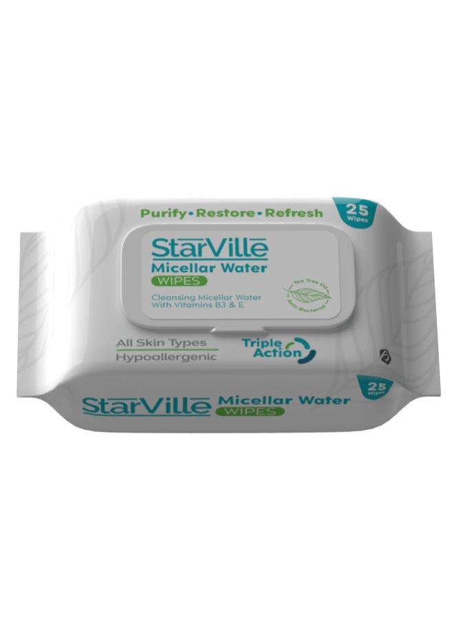 Starville Whitening Micellar Water Wipes 25 Pieces