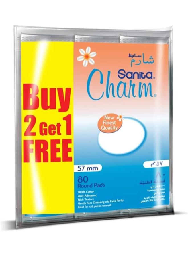 قطن ازاله مكياج سانيتا شارم 2+1