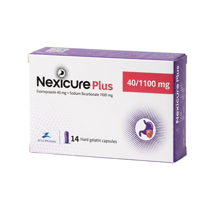 Nexicure Plus 40/1100Mg 14Cap
