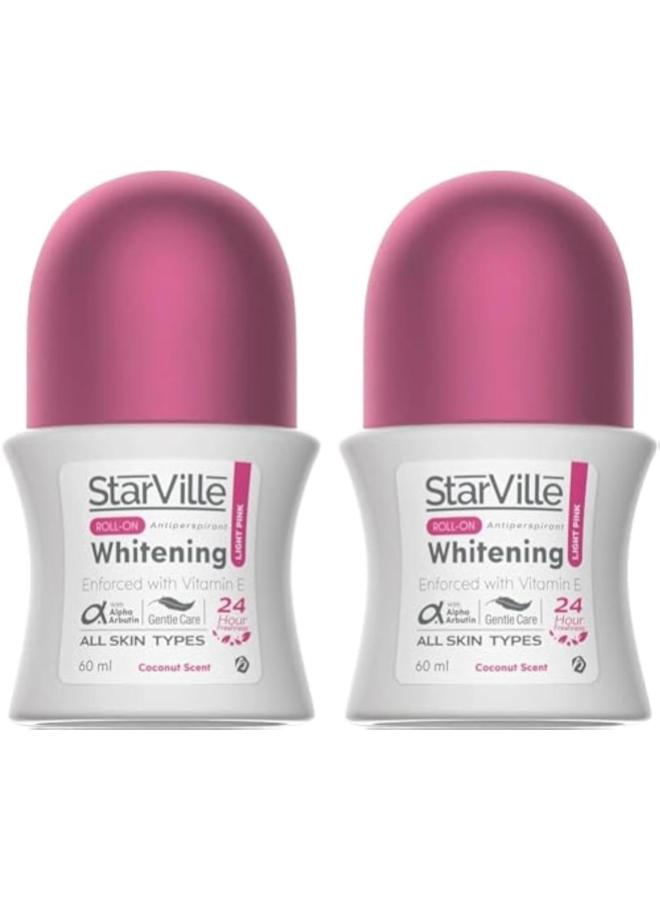 Starville Whitening Roll On 60 Ml Fragrance Free 1+1ابيض