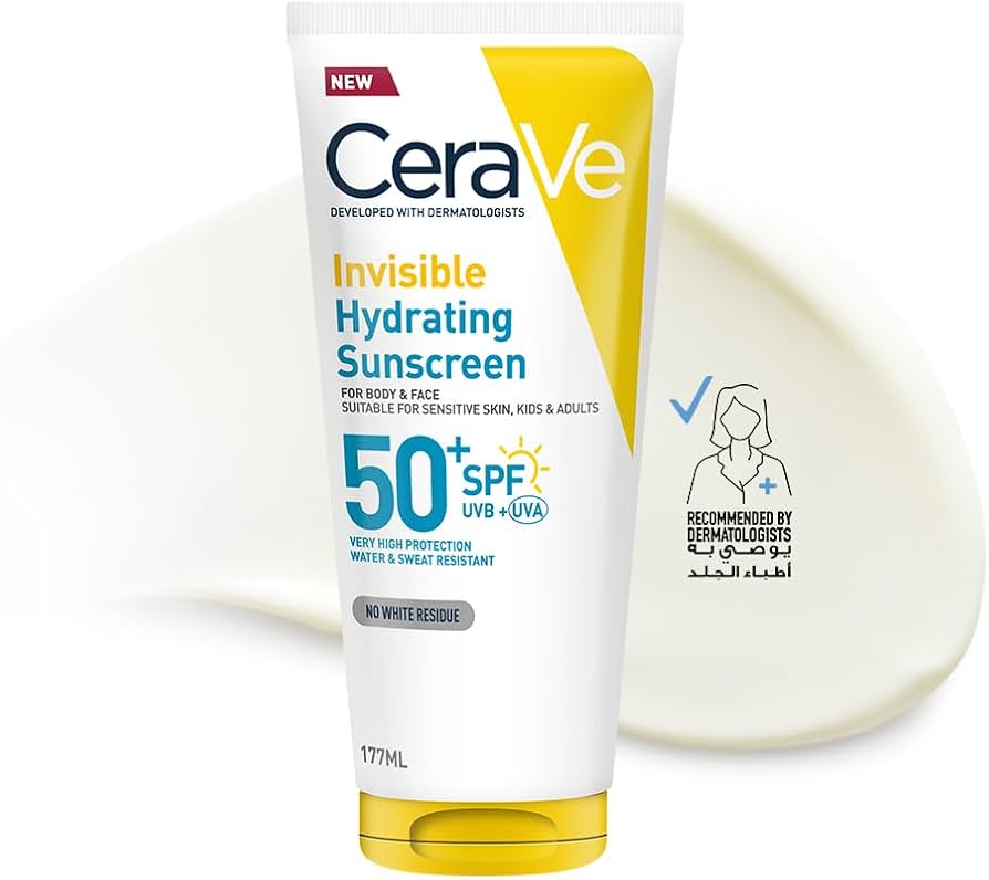 سيرافى صن سكرين شفاف بشره حساسه 177مل Spf50+