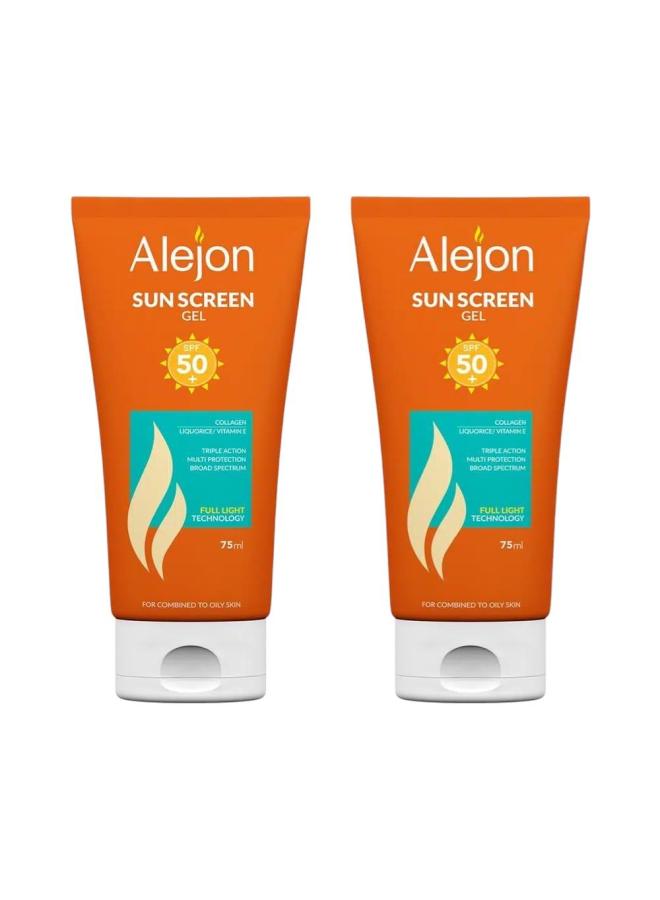 Alejon Sunscreen 50Spf 75Ml Gel 1+1