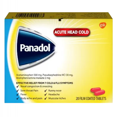 Panadol Acute Head Cold 20Tab