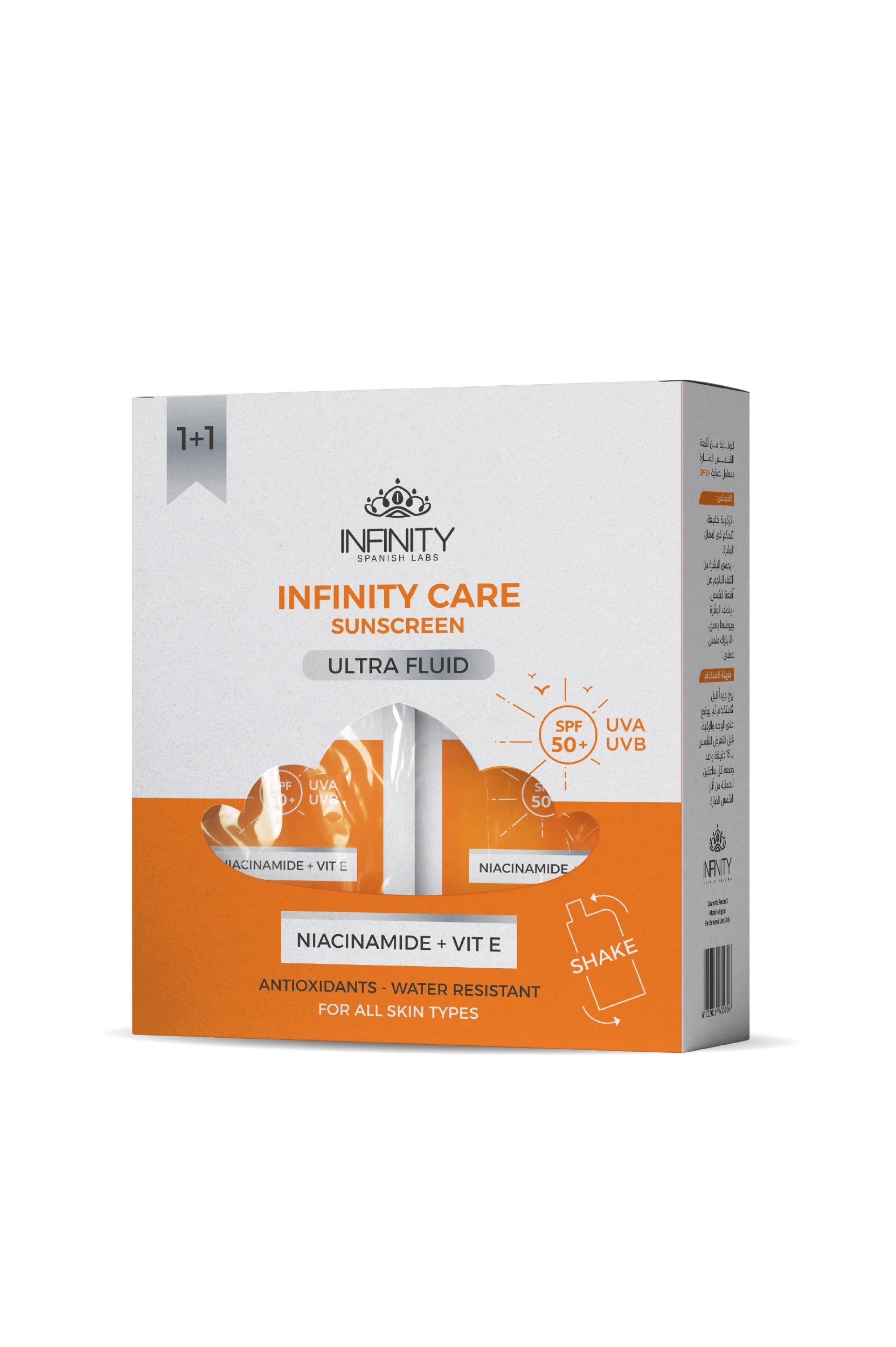 Infinity Care Sunscreen Ultra Fluid 1+1