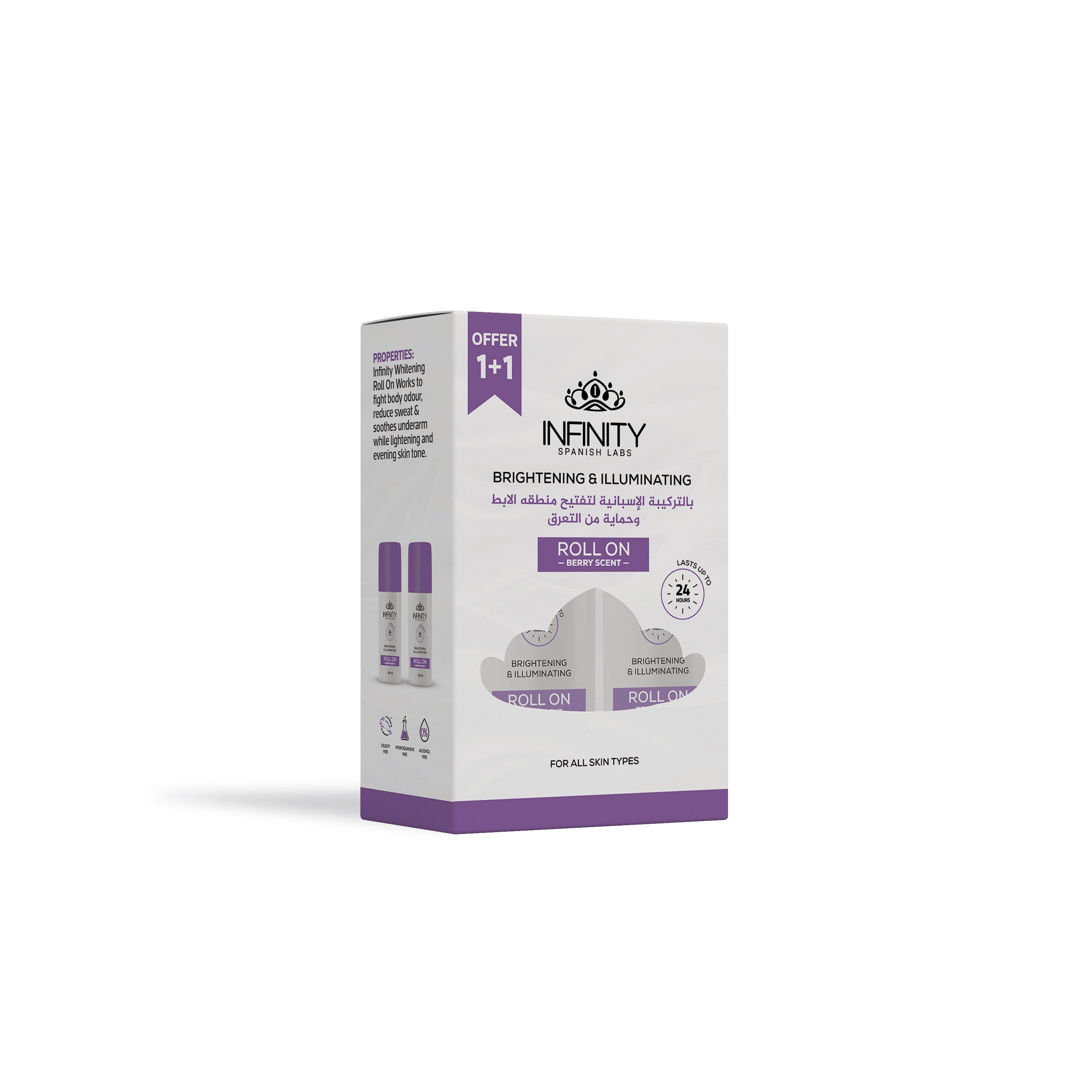 Infinity Whitening Roll On Berry 80Ml 1+1