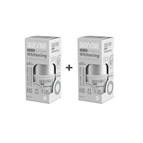 Starville Whitening Roll On 60 Ml Fragrance Free 1+1احمر