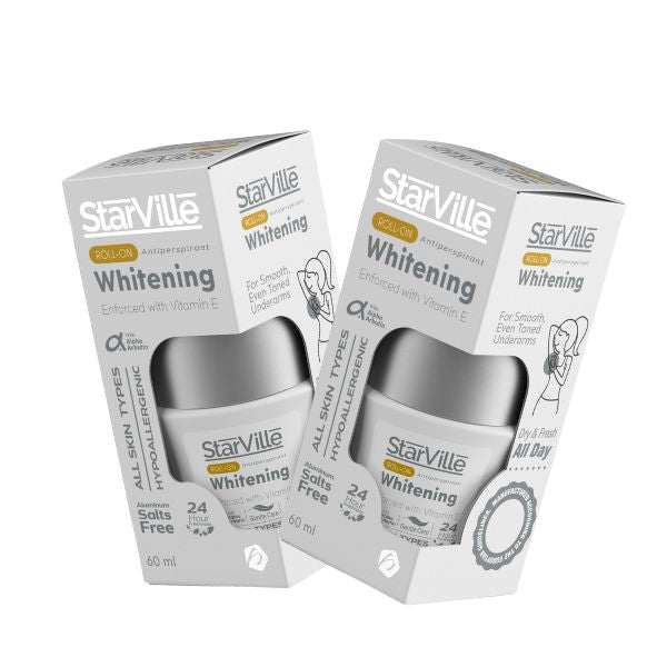 Starville Roll On Whitening Antiperspirant Fragrance Free 60Ml 1+1