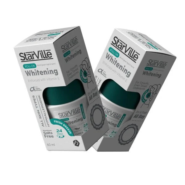 Starville Roll On Whitening Antiperspirant Fresh Scent 60Ml 1+1