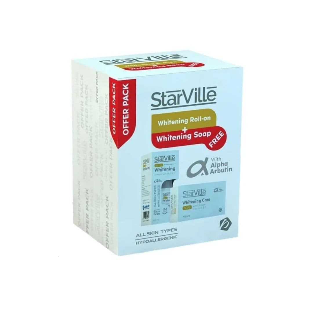 Starville Roll-On Whitening 60Ml رصاصي+Whitening Soap