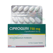 Ciproquin 750Mg 10Tap