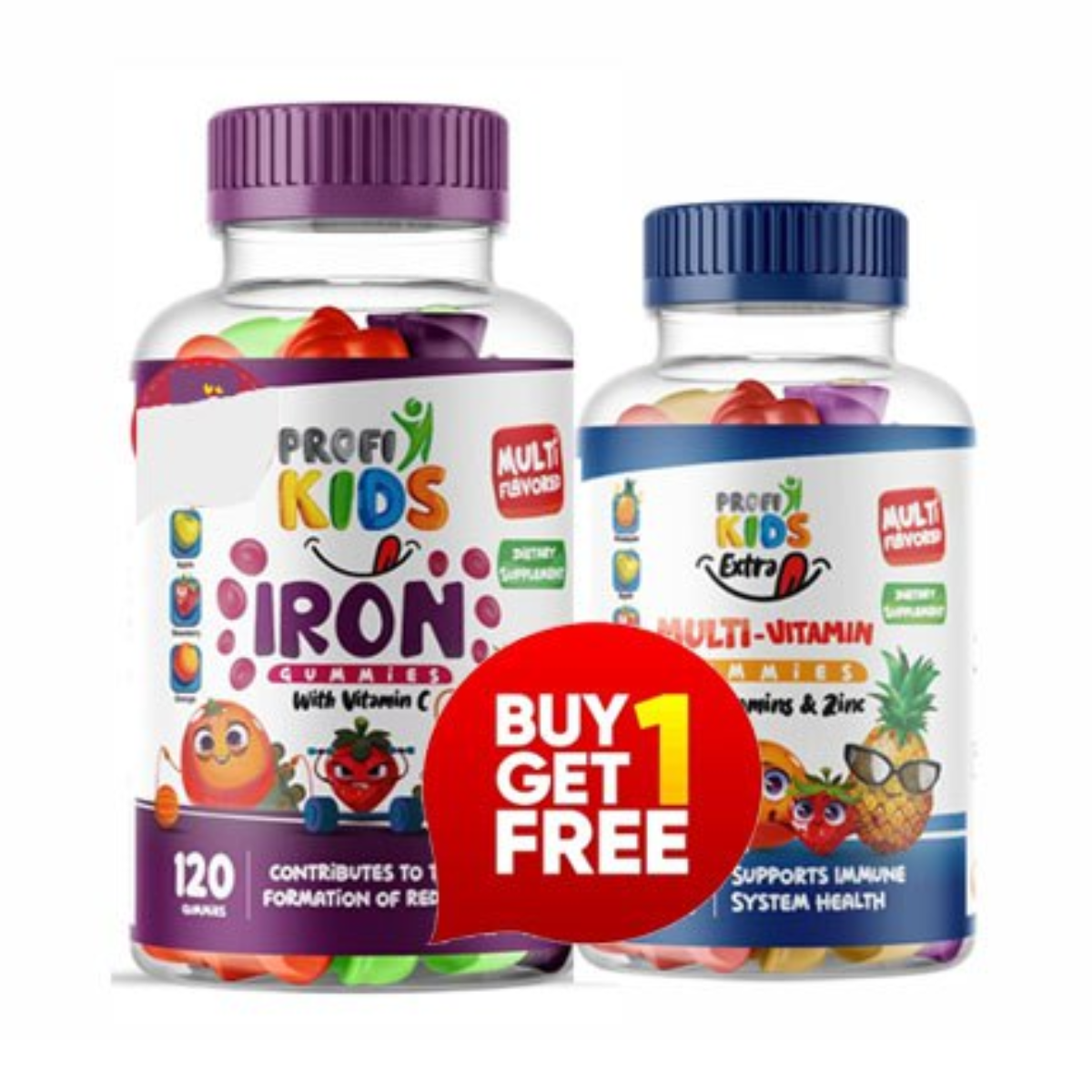 Profi Kids Iron 120Gummies+Profi Kids Extra 60Gummies