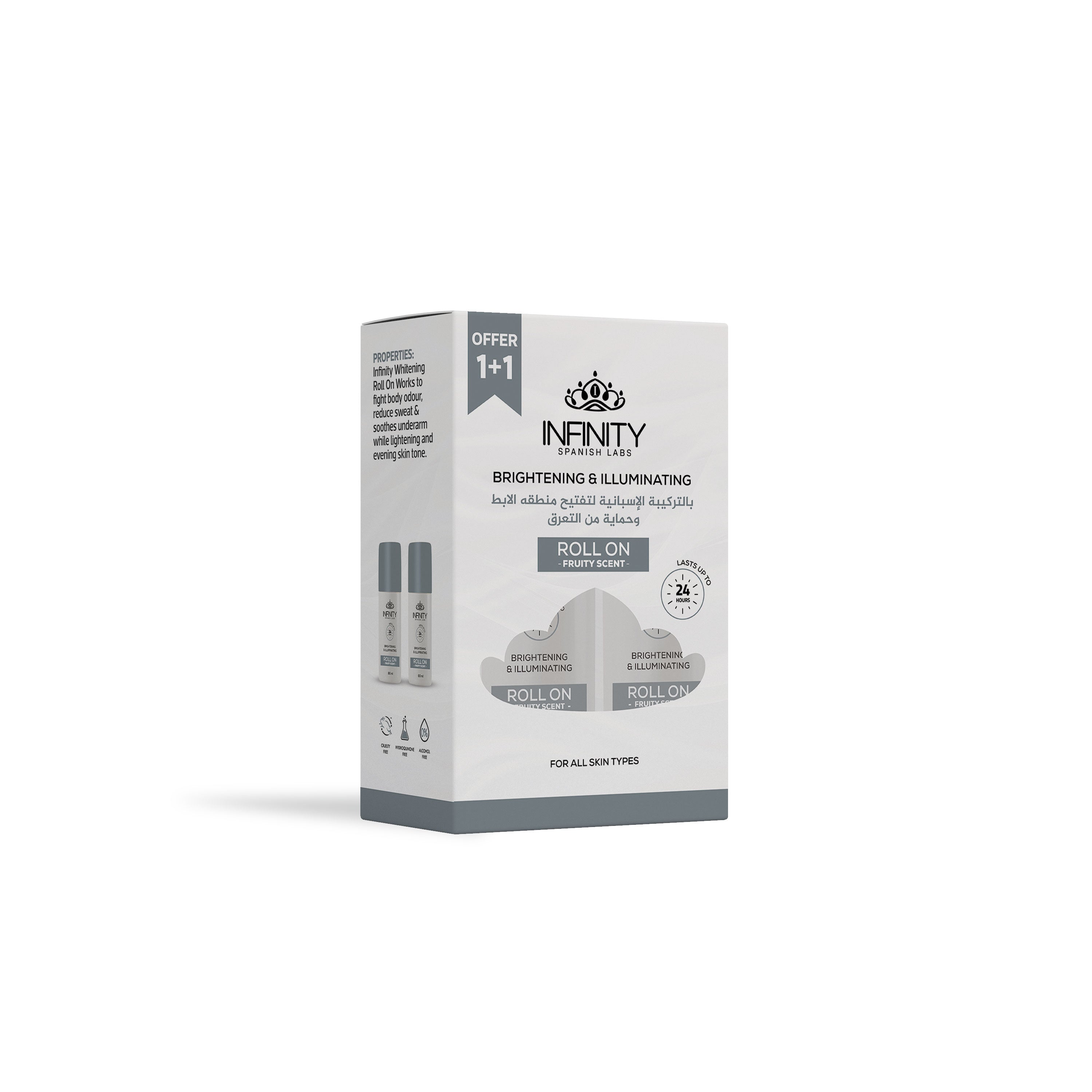 Infinity Whitening Roll On Fruity 80Ml 1+1