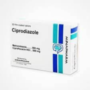 Ciprofloxmet 500/500 Mg 20 F.C. Tabs