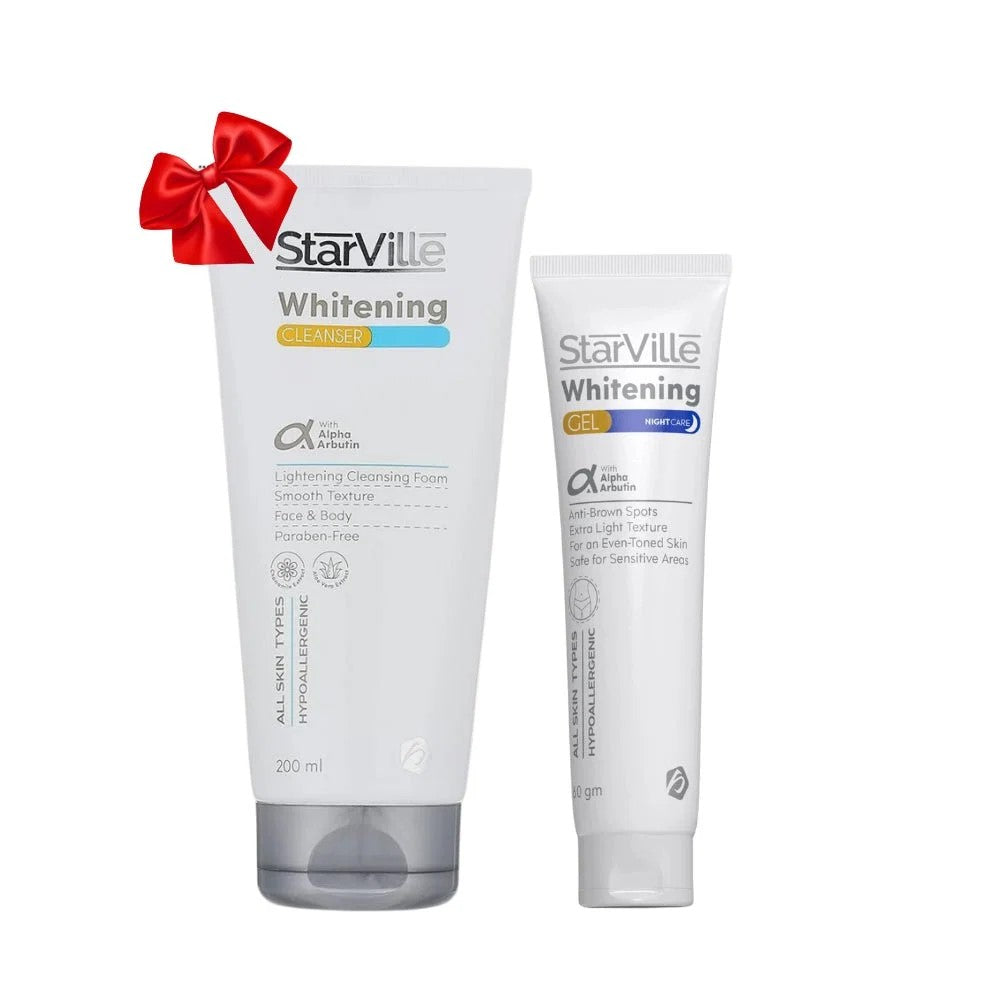 Starville Whitening Nightcare Gel+Whitening Cleanser