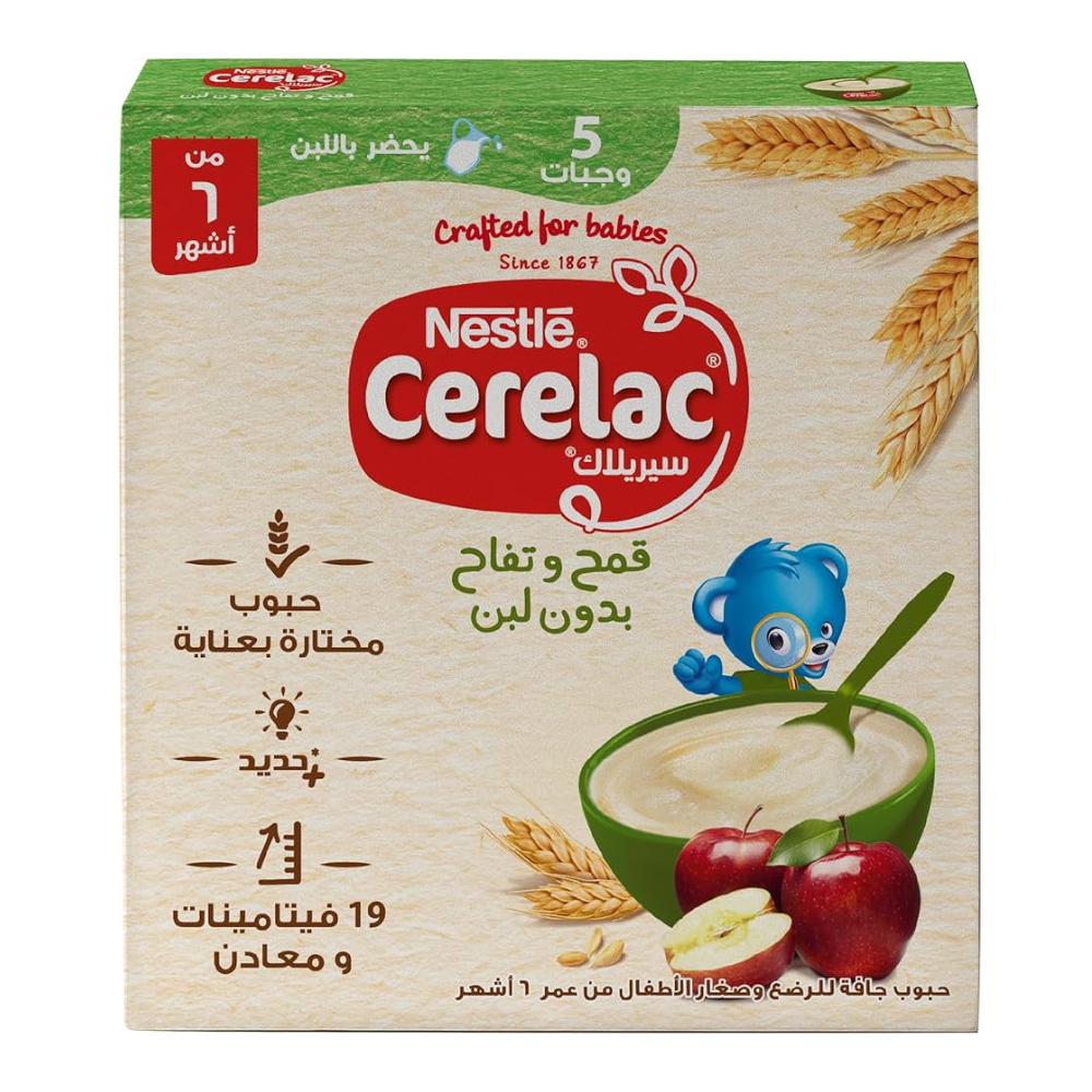 Cerelac 125Mg قمح وتفاح بدون لبن
