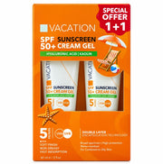 Vacation Sunscreen Cream Gel Hyaluronic Acid 60Ml 1+1