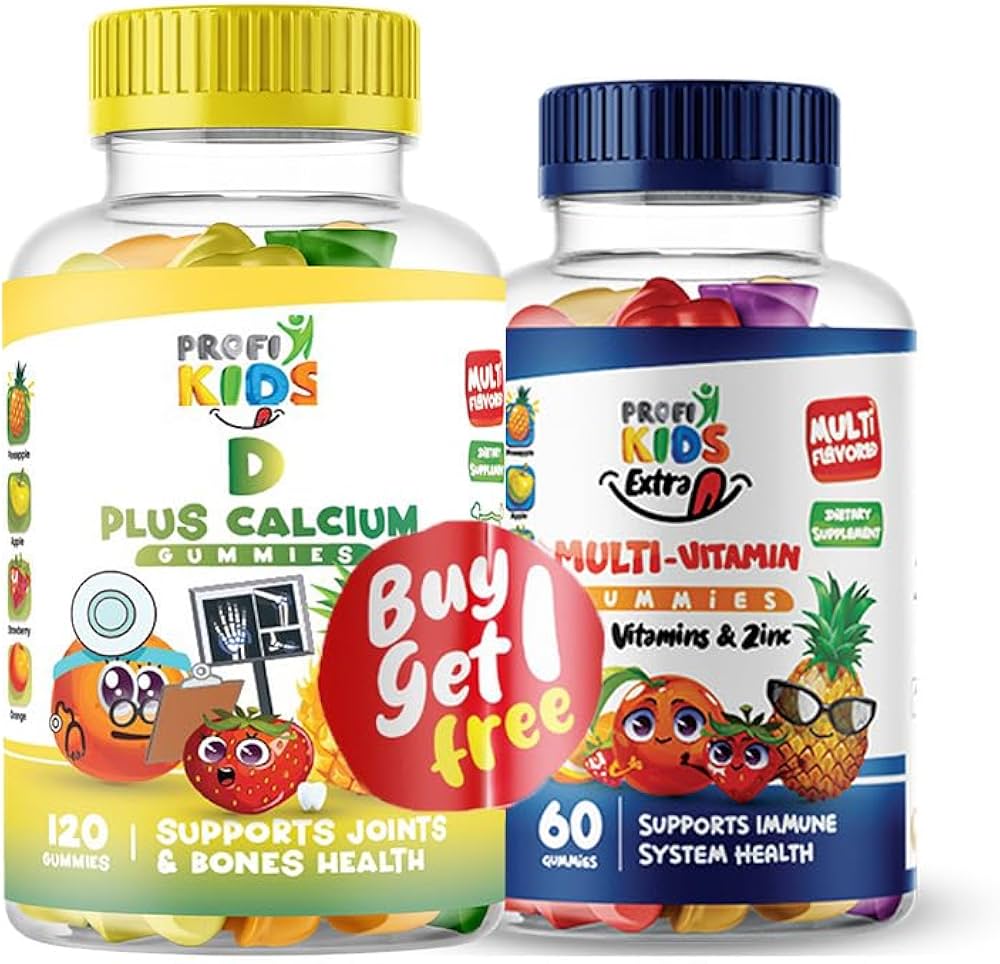Profi Kids D Plus Calcium 120Gummies+Profi Kids Extra 60Gummies