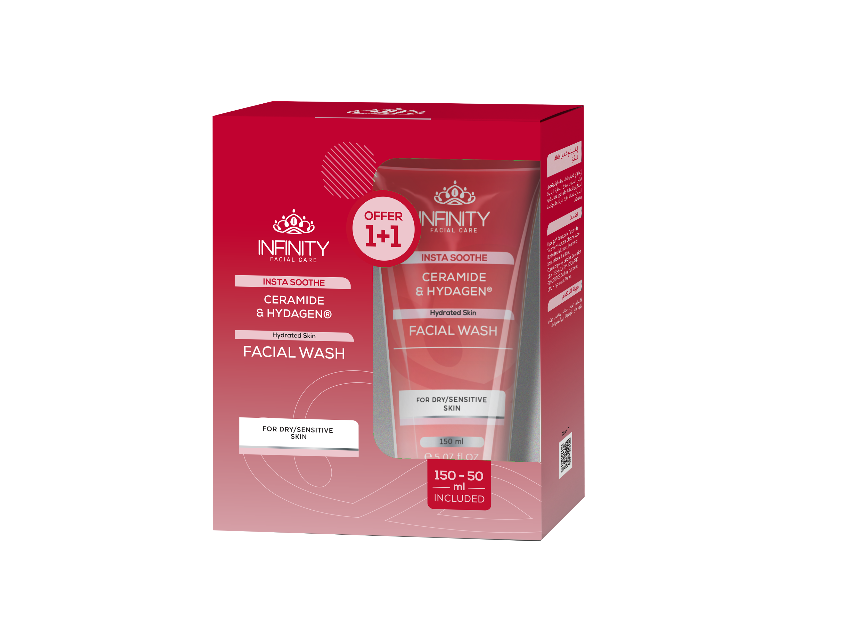 Infinity Facial Care Insta Soothe Facial Wash 150Ml+50Ml